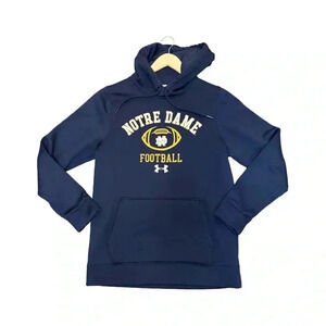 Men's Under Amor Notre Dame Hoodie Sweatshirt Size Small